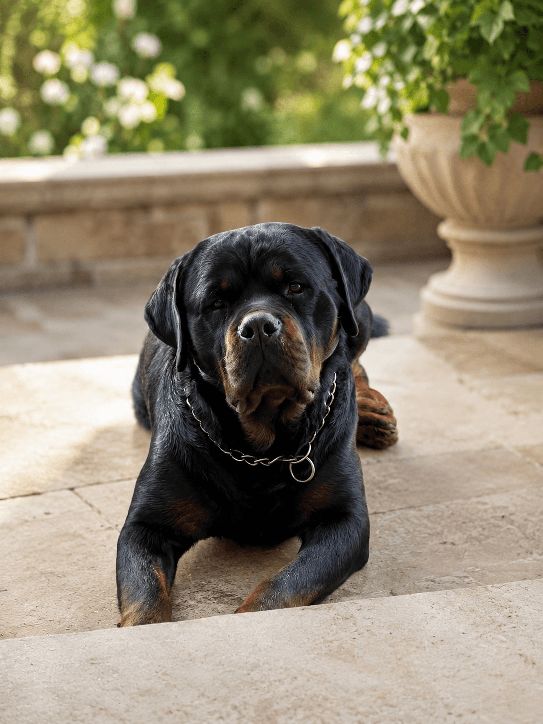 Rottweiler de Rutherford Haus en exterior